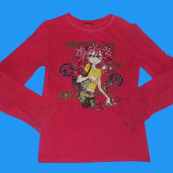 Pink Girly Sparkly Embellished Shirt Girl Size 14 - Picture 1 of 2